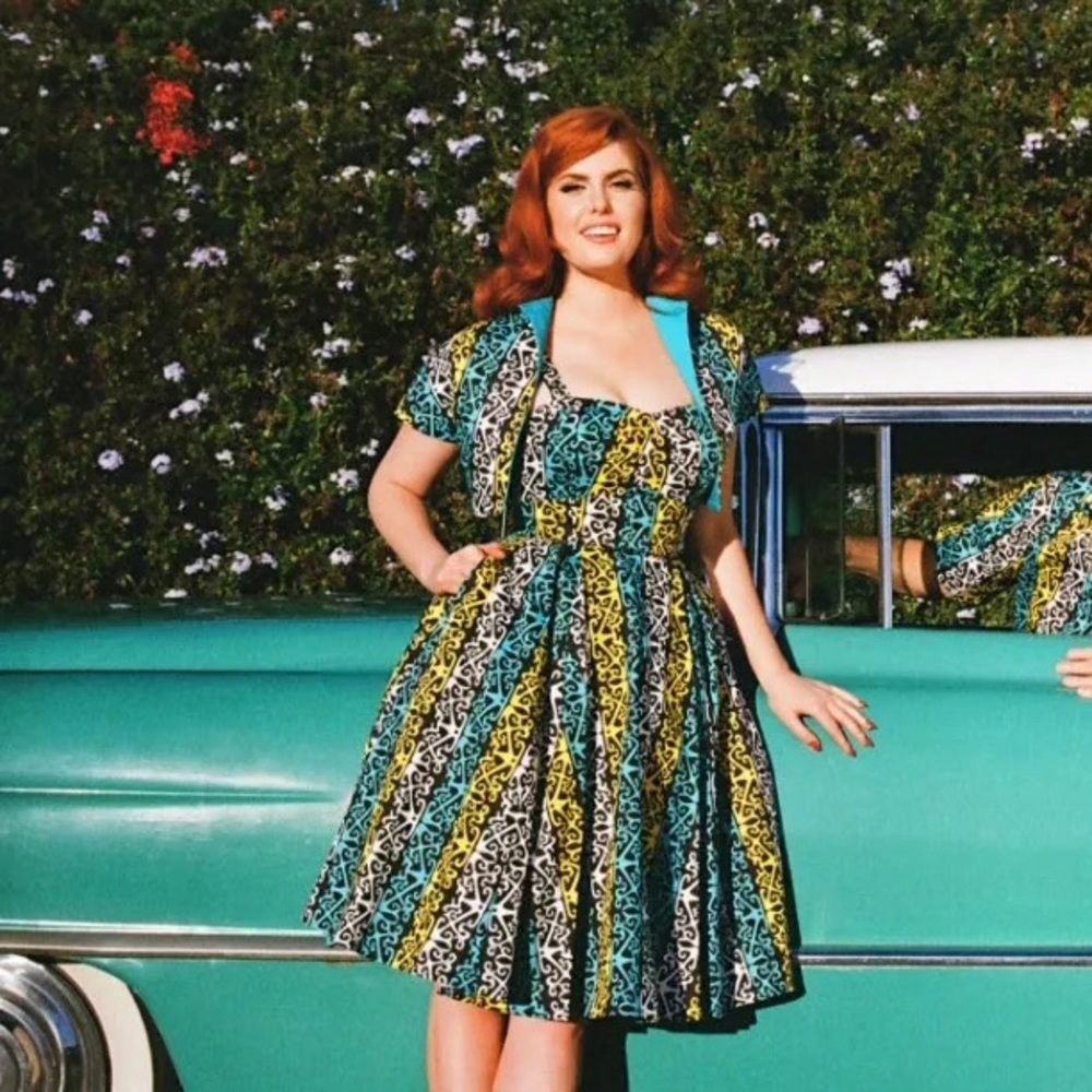 Pinup Girl x Charles Phoenix Calypso Castaway Dress & Bolero Size Med PUG